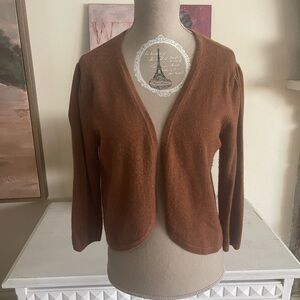 Pure Collection Cashmere Rust Open Shrug